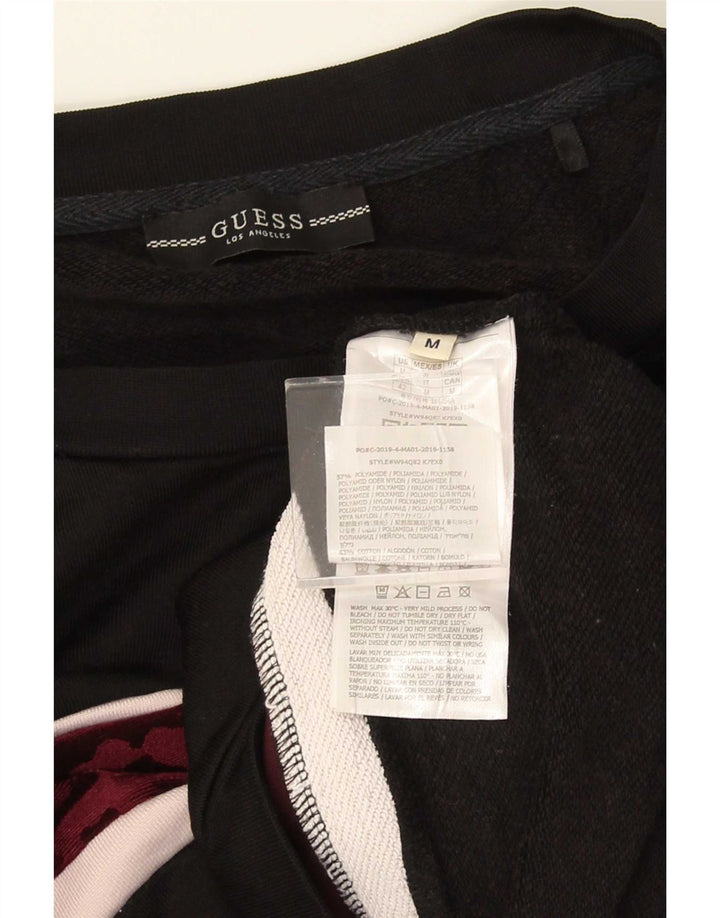 Женский джемпер оверсайз Guess UK 14, средний черный с животным принтом