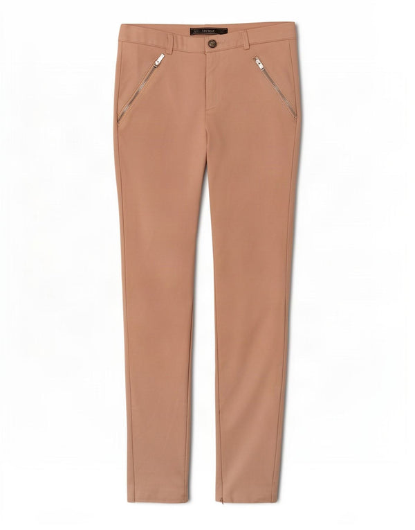 Женские брюки чинос скинни Zara Medium W28 L26 Розовые из вискозы