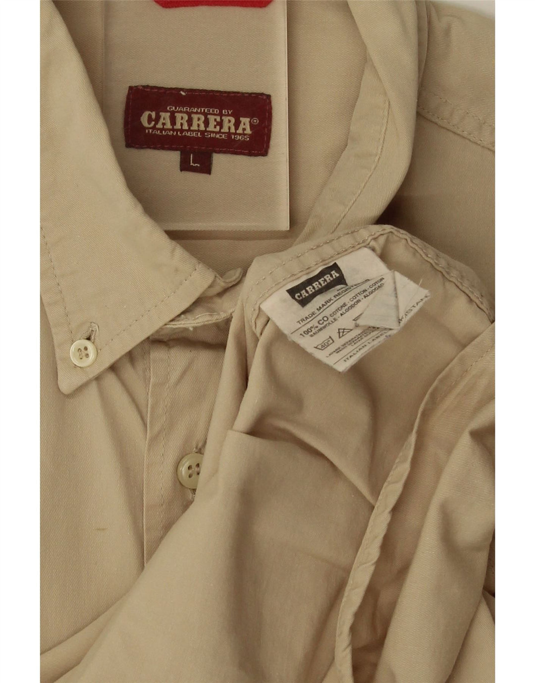Мужская рубашка Carrera, большая бежевая, хлопок