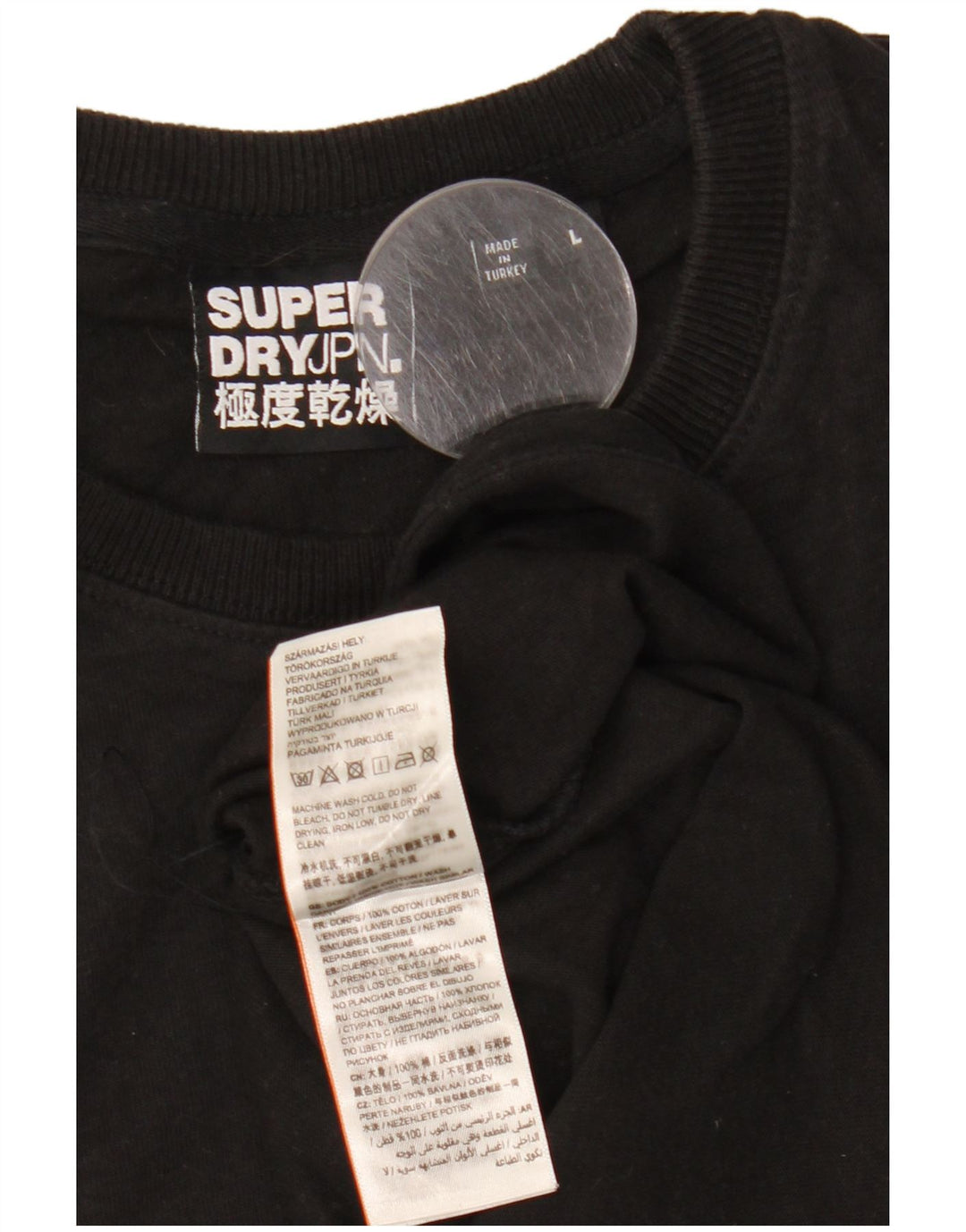 Мужская футболка Superdry, большой черный хлопок