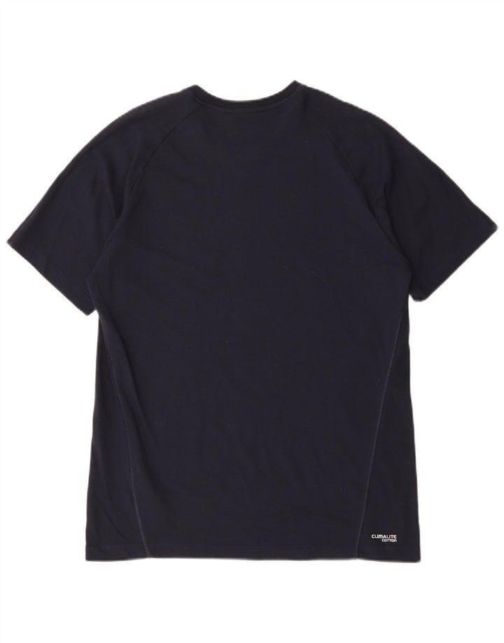 Adidas Mens Clima 365 Футболка Топ Среднего Темно-Синего Хлопка