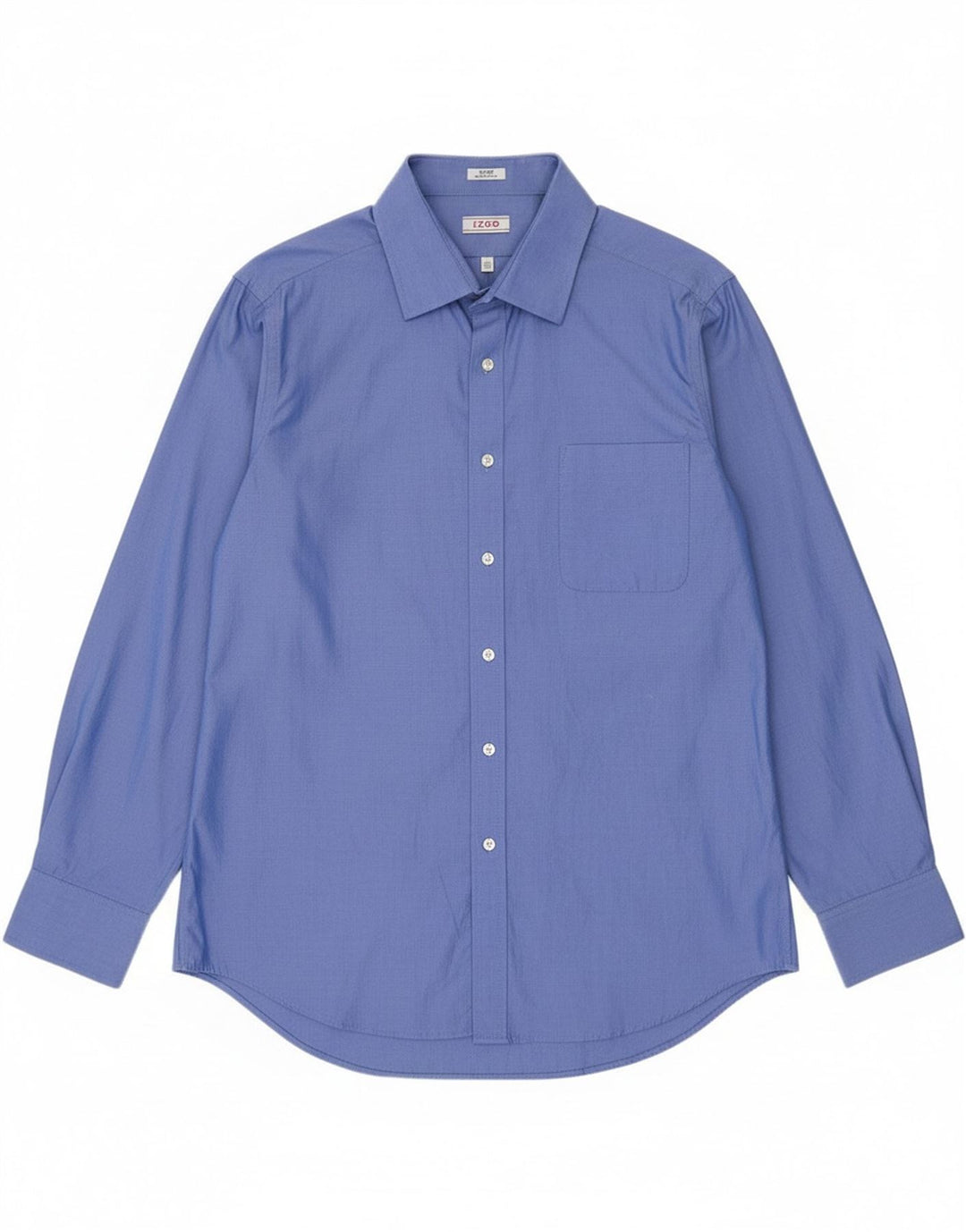 Мужская рубашка легкого ухода Izod, размер 16, 1/2, большая, синяя, хлопок