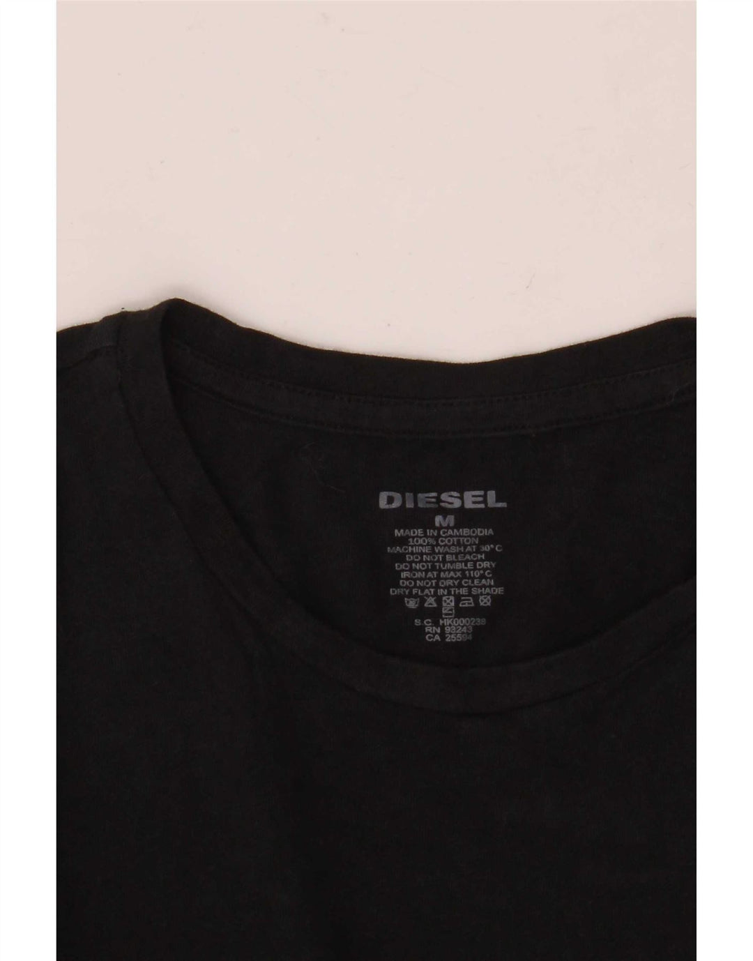 Мужская футболка Diesel Top Medium Black Cotton