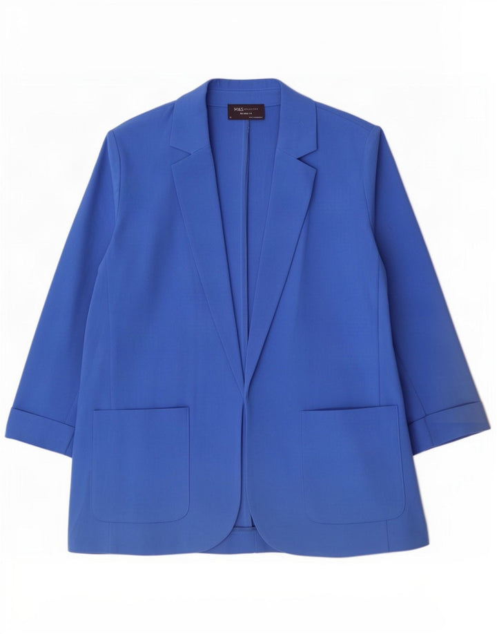 Женский пиджак с рукавом 3/4 Marks & Spencer UK 14, большой синий