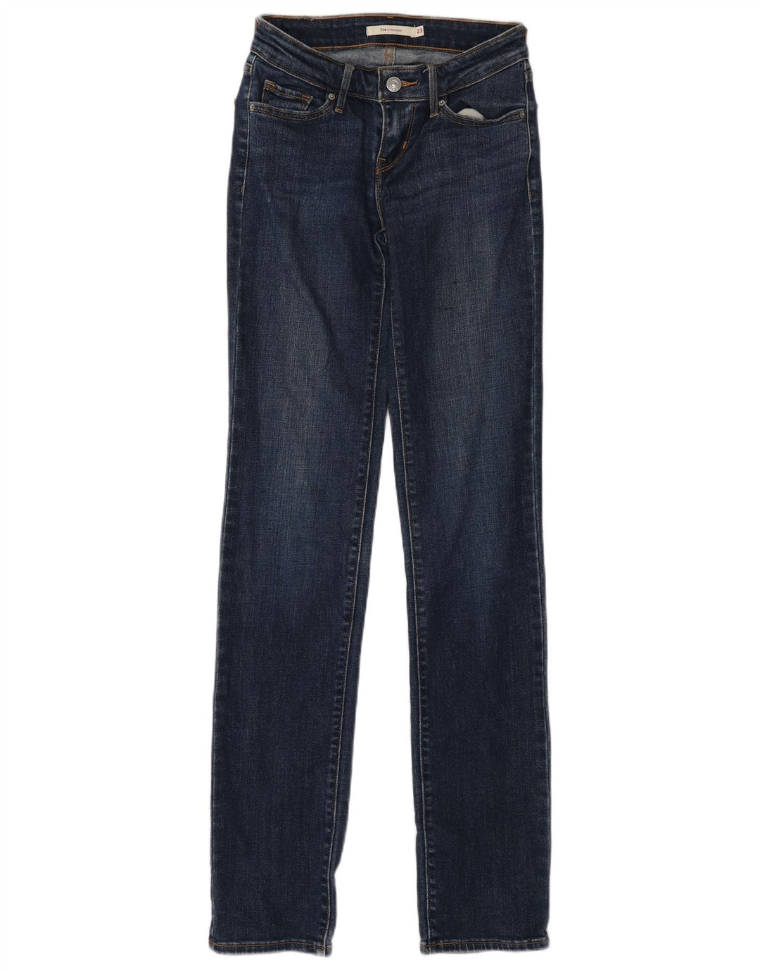 Женские прямые джинсы Levi's 714 W23 L33 синие, хлопок
