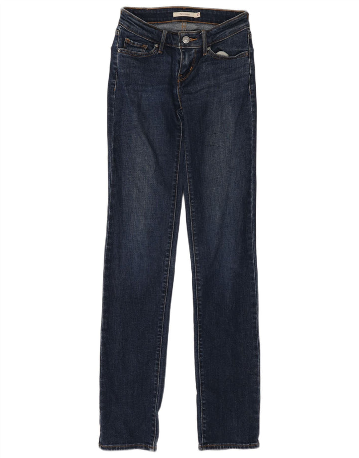 Женские прямые джинсы Levi's 714 W23 L33 синие, хлопок