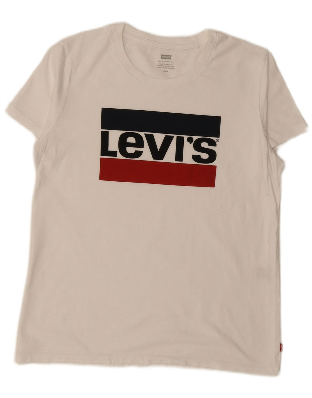 Женская футболка с рисунком Levi's Top UK 14, средний белый