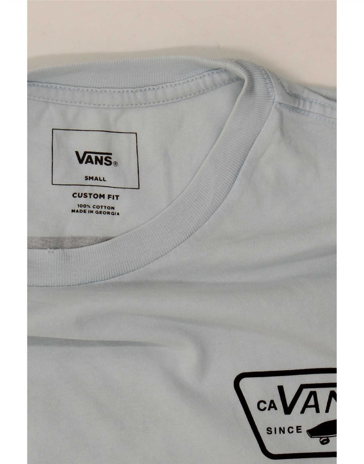 Мужская футболка с рисунком Vans на заказ, маленький синий хлопок