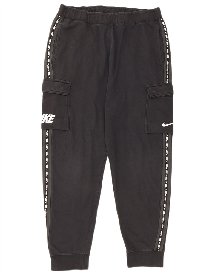 Мужские спортивные брюки-карго с графическим рисунком Nike, джоггеры, средний черный, хлопок