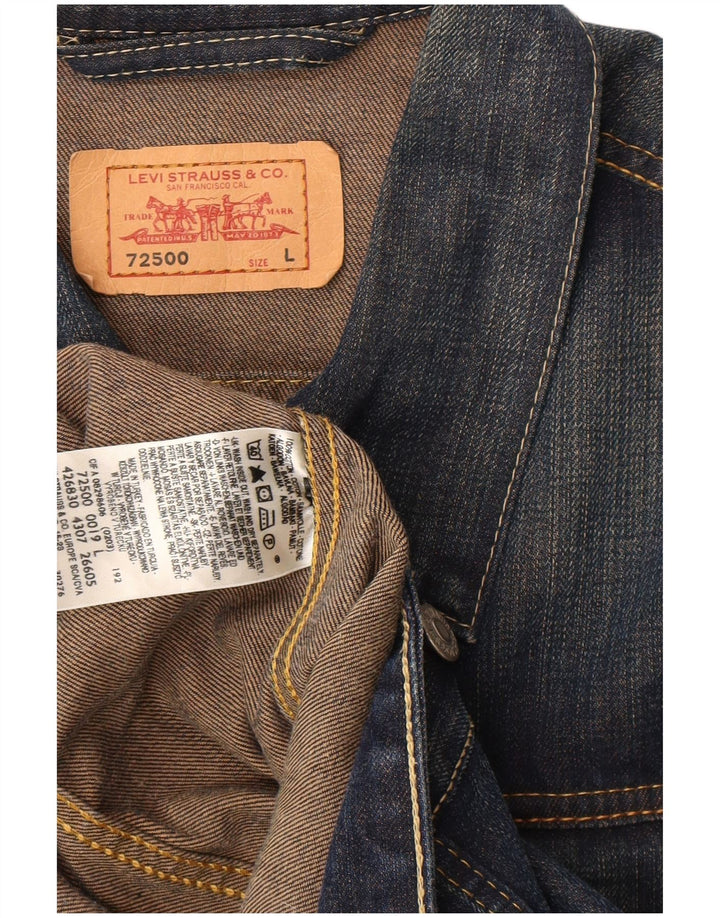 Мужская джинсовая куртка Levi's UK 40, большая синяя, хлопок