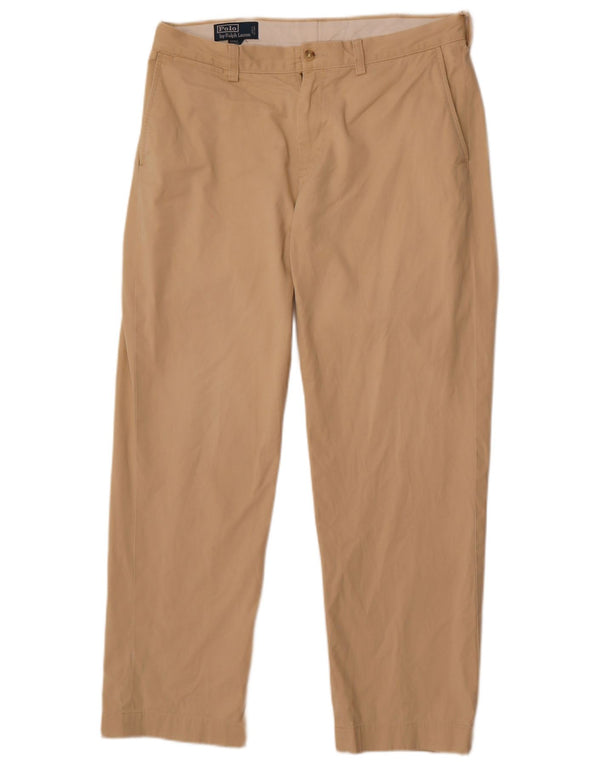 Мужские зауженные брюки-чиносы Polo Ralph Lauren W34 L29, бежевый хлопок