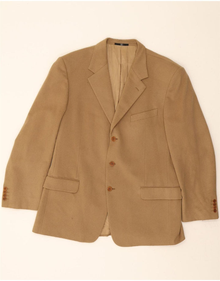 VALENTINO Mens 3 Button Blazer Jacket IT 54 2XL Beige Wool Vintage Valentino and Second-Hand Valentino from Messina Hembry 