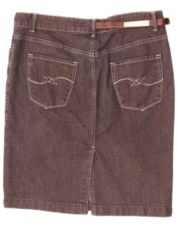 Женская джинсовая юбка Trussardi IT 46 Large W34 Коричневая, хлопок