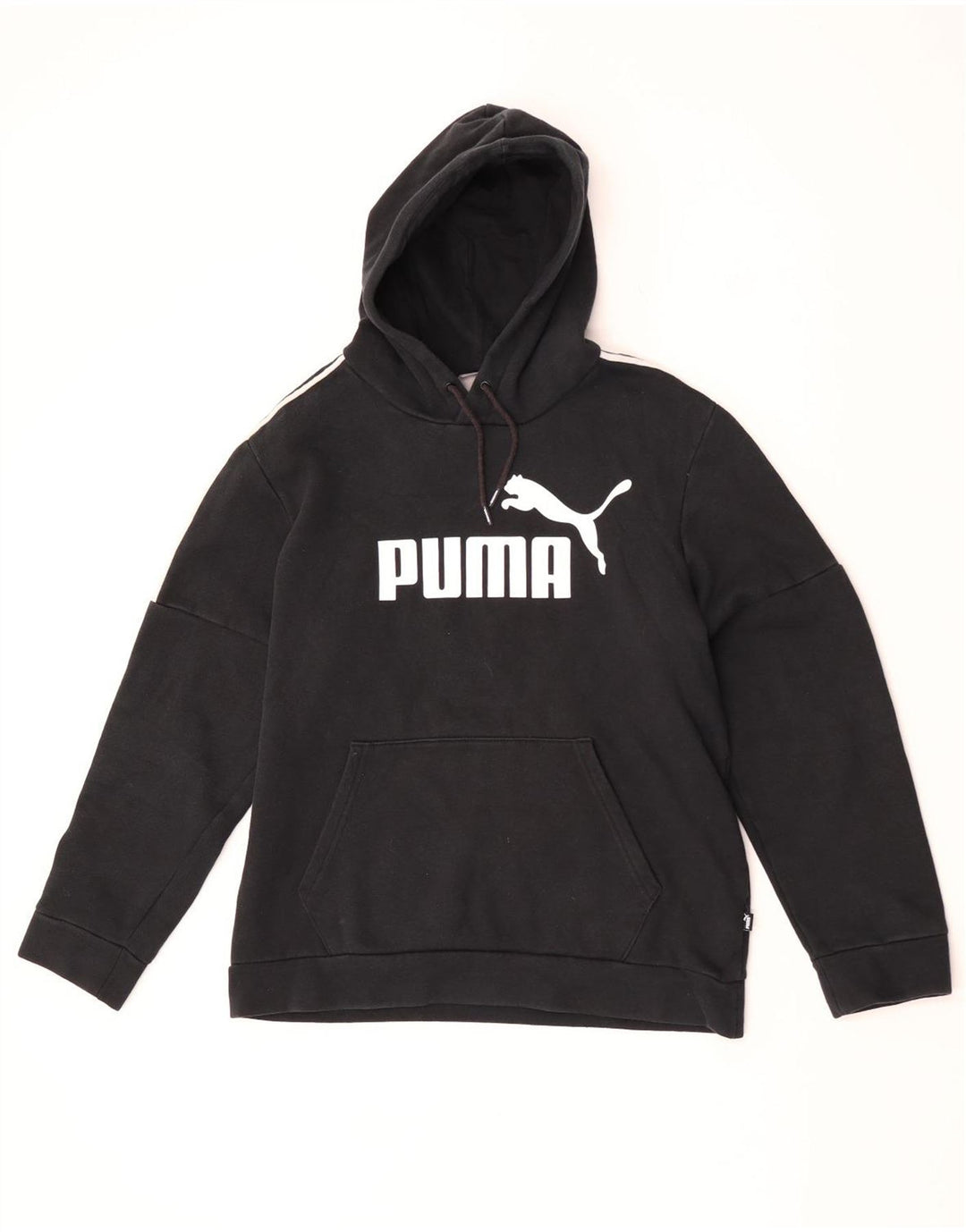 Мужской джемпер с капюшоном Puma, черный, хлопковый, среднего размера