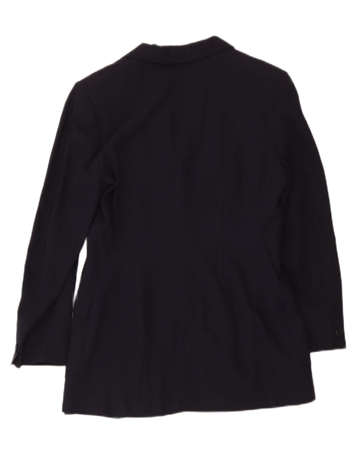 Женский пиджак Sportmax UK 12, средний темно-синий, шерсть