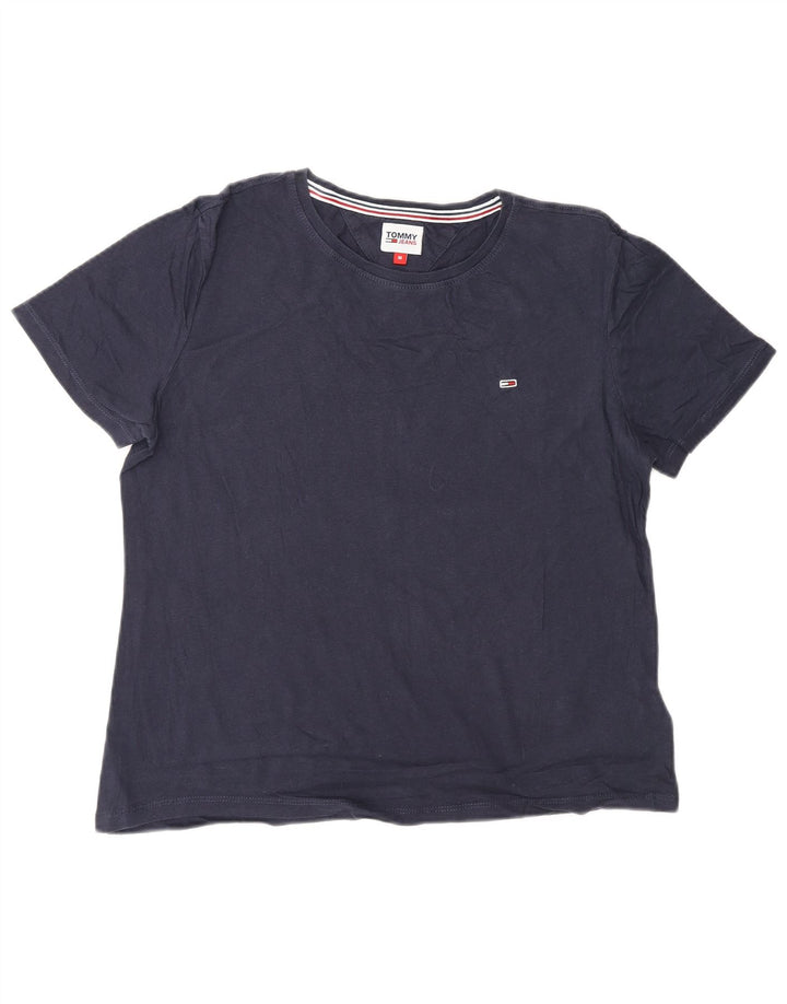 TOMMY HILFIGER Женская футболка Top UK 14 Medium Navy Blue Хлопок