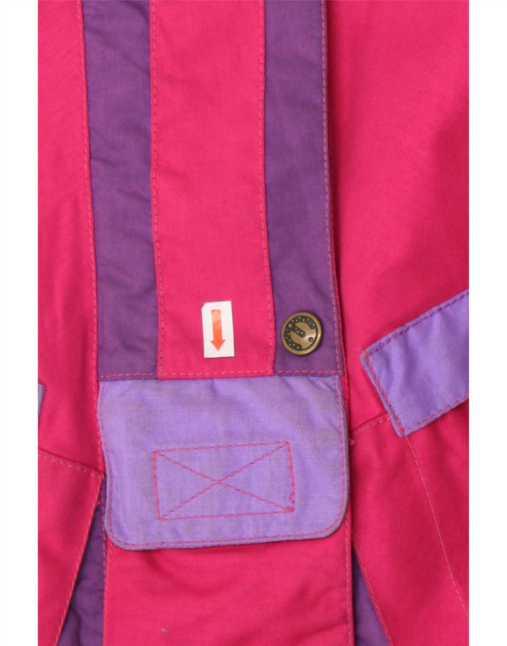 EIDER Womens Gore-Tex Hooded Rain Jacket UK 16 Large Pink Colourblock Vintage Eider and Second-Hand Eider from Messina Hembry 