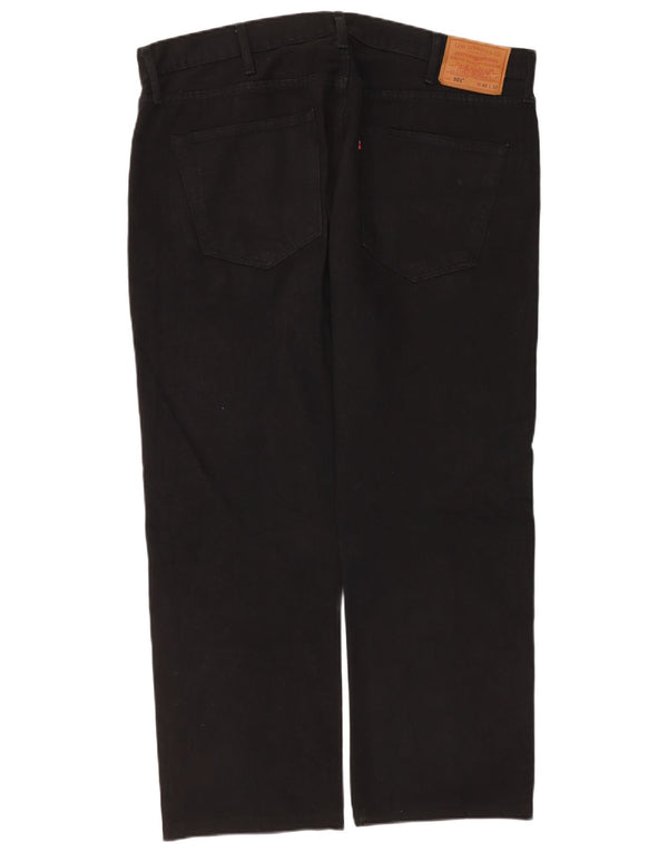 Мужские прямые джинсы Levi's 501 W40 L28, черный хлопок