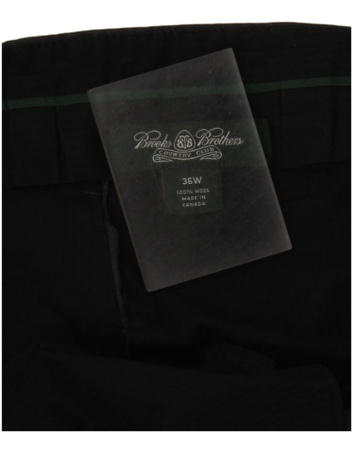 Мужские прямые костюмные брюки BROOKS BROTHERS W36 L30 серые, шерстяные