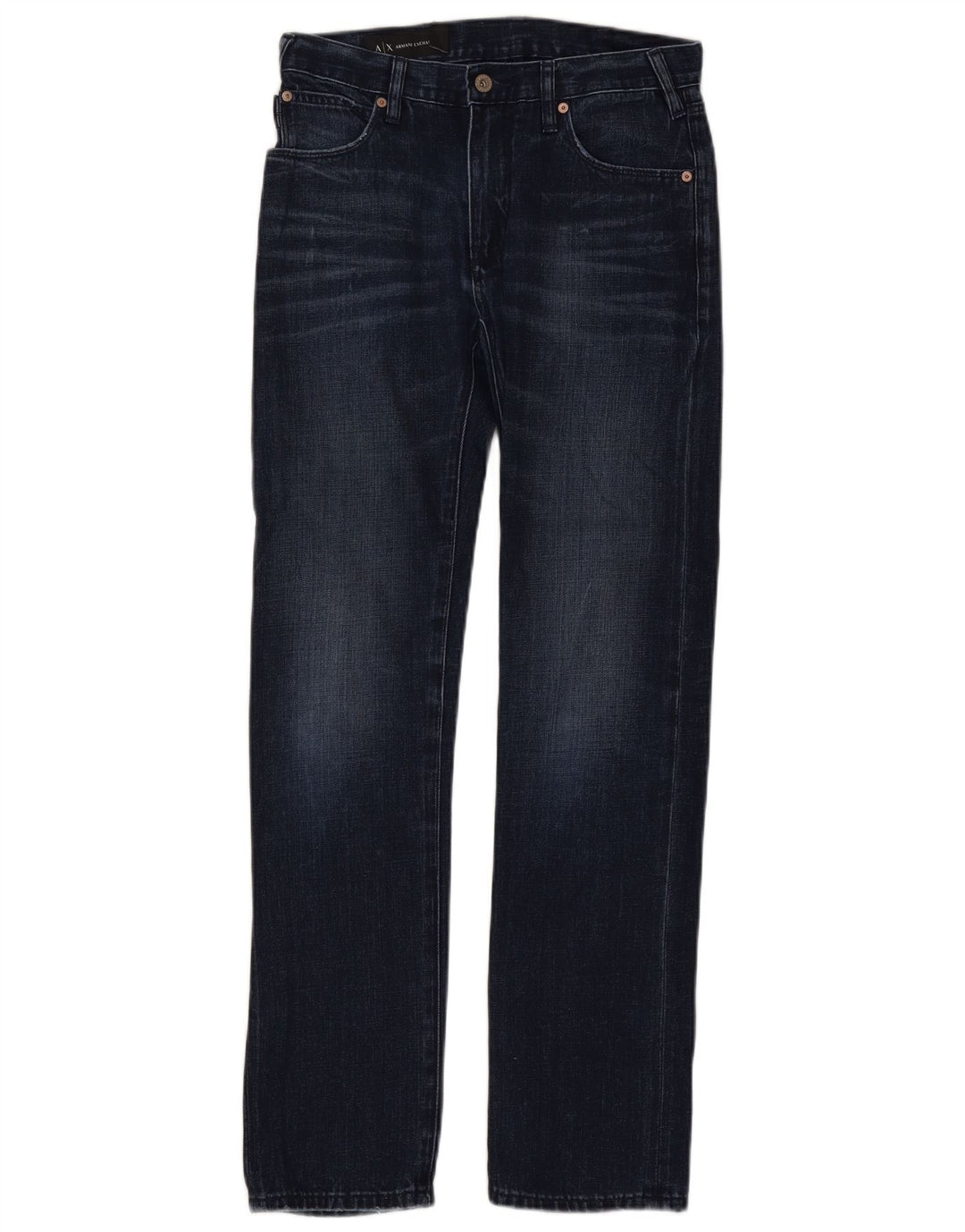 Женские прямые джинсы Armani Exchange W28 L32 Темно-синие, хлопок