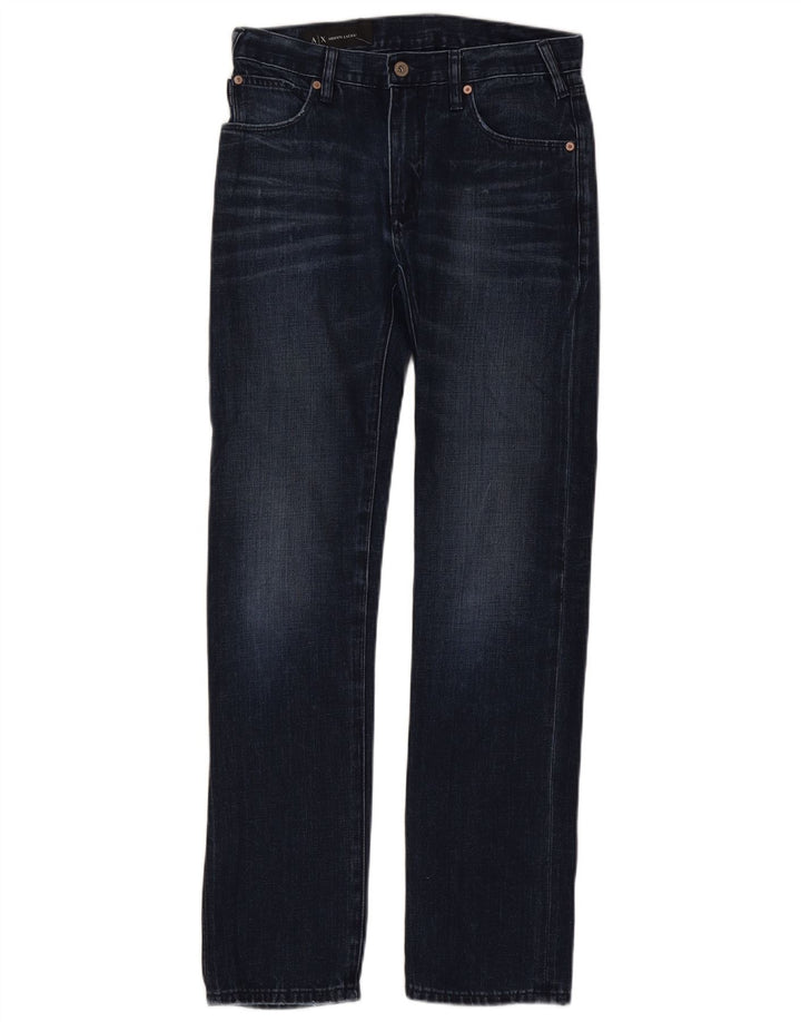 Женские прямые джинсы Armani Exchange W28 L32 Темно-синие, хлопок