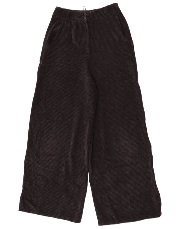 Женские вельветовые брюки-капри Benetton XS W24 L20, черные, полиэстер