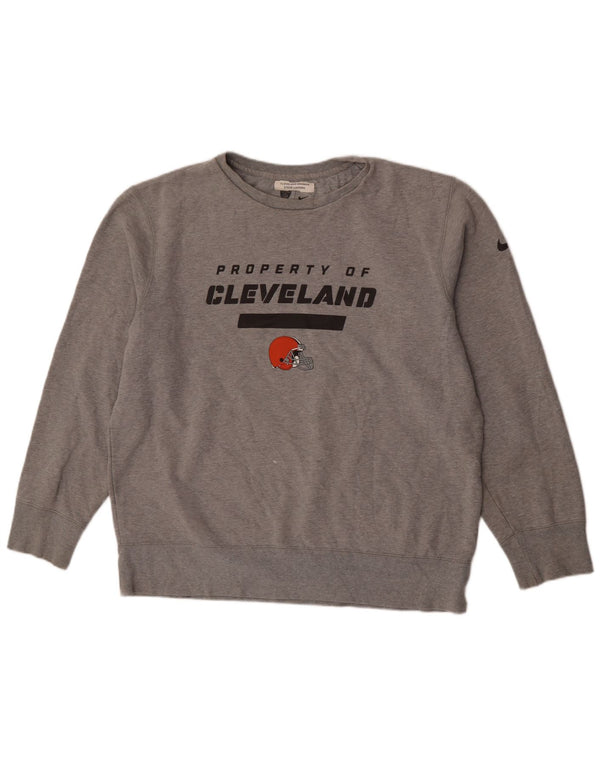 Nike Mens Cleveland Browns Graphic Sweatshirt Jumper XL Grey Cotton