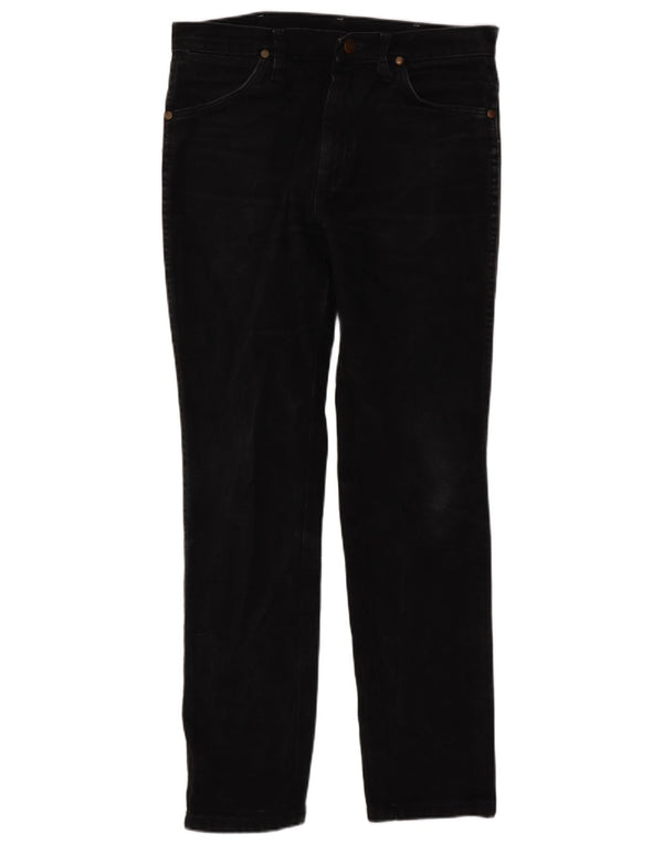 Мужские прямые джинсы Wrangler W29 L30, черный хлопок