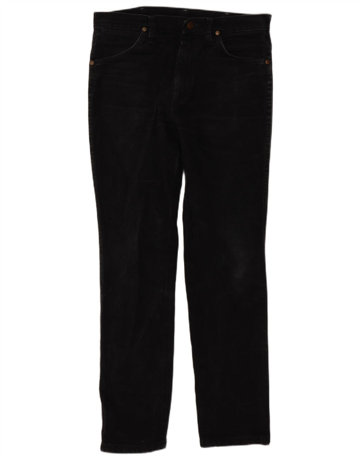 Мужские прямые джинсы Wrangler W29 L30, черный хлопок