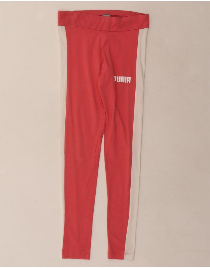 Женские леггинсы Puma UK 16, большие розовые цветные блоки