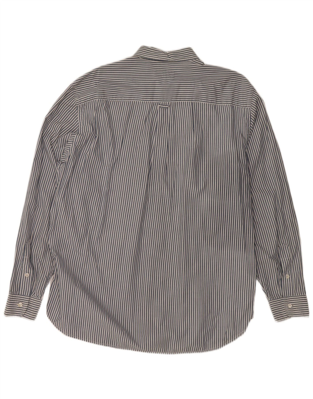 Мужская рубашка HENRY COTTONS, размер 43 XL, темно-синяя, хлопковая в тонкую полоску