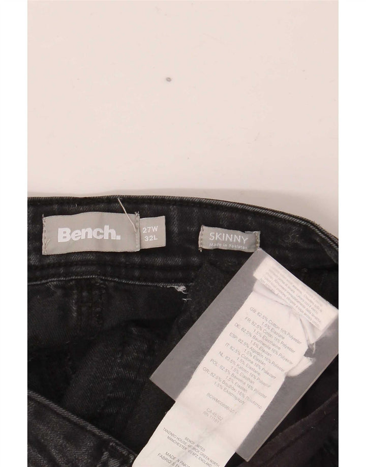 Женские джинсы скинни Bench W27 L32, черный хлопок