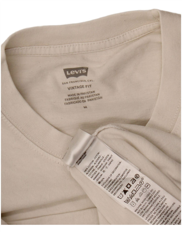 Мужская футболка Levi's Vintage Fit, топ среднего размера, белый хлопок, хлопок