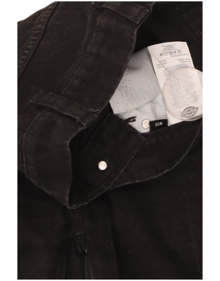 Женские джинсы с высокой талией DICKIES W25 L30, черный хлопок