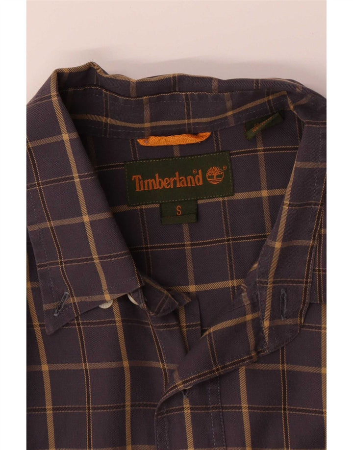 Мужская рубашка свободного кроя Timberland, маленькая синяя клетка, хлопок