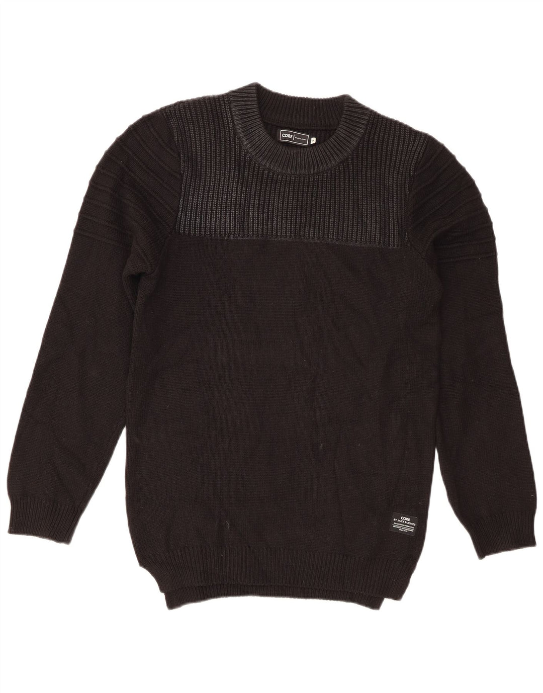 Мужской джемпер с круглым вырезом Jack & Jones, маленький черный акрил