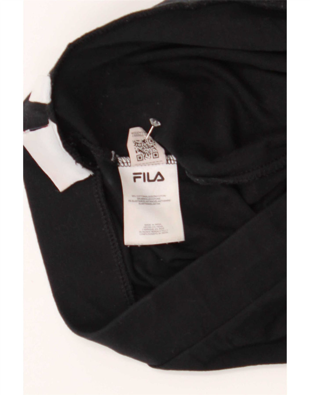 Женские леггинсы с рисунком Fila UK 12, средний черный хлопок, черный цвет