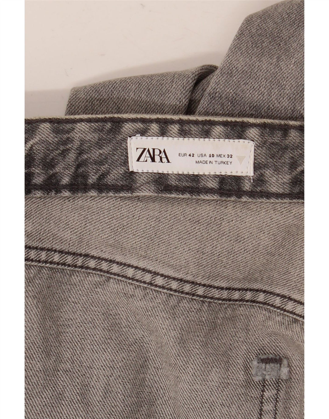 Женские широкие джинсы Zara EU 42, большие W32 L36, серые