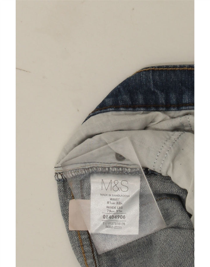 Мужские прямые джинсы Marks & Spencer W32 L31 синие, хлопок