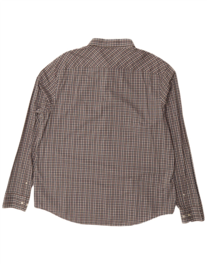 Мужская рубашка узкого кроя PENGUIN Heritage 2XL, хлопковая серая клетка