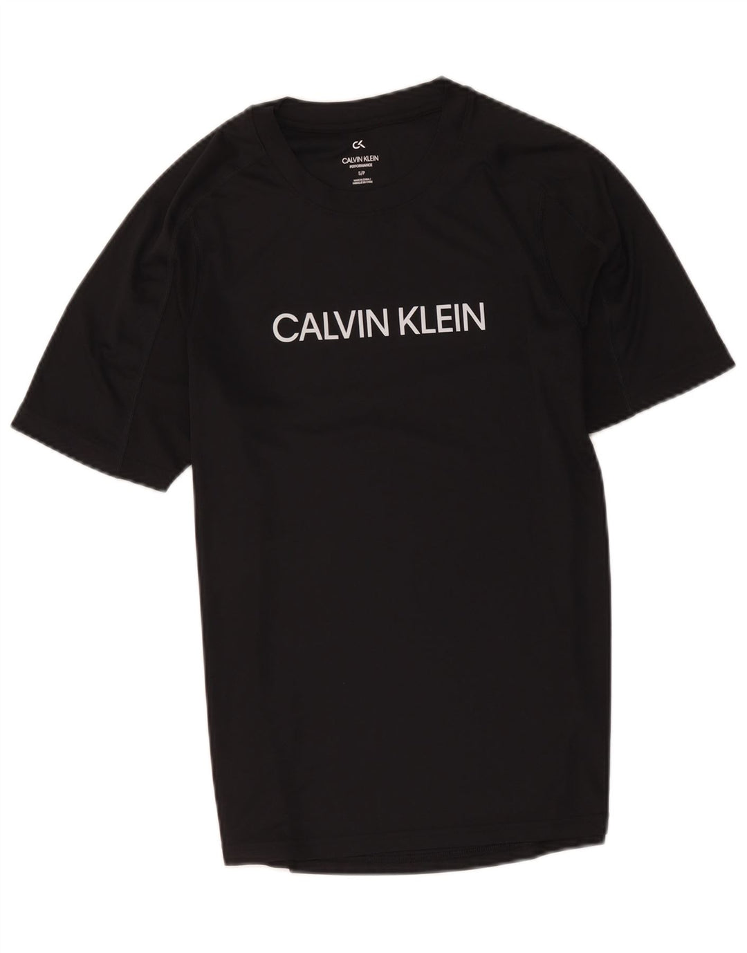 Мужская футболка с рисунком Calvin Klein, маленький черный полиэстер