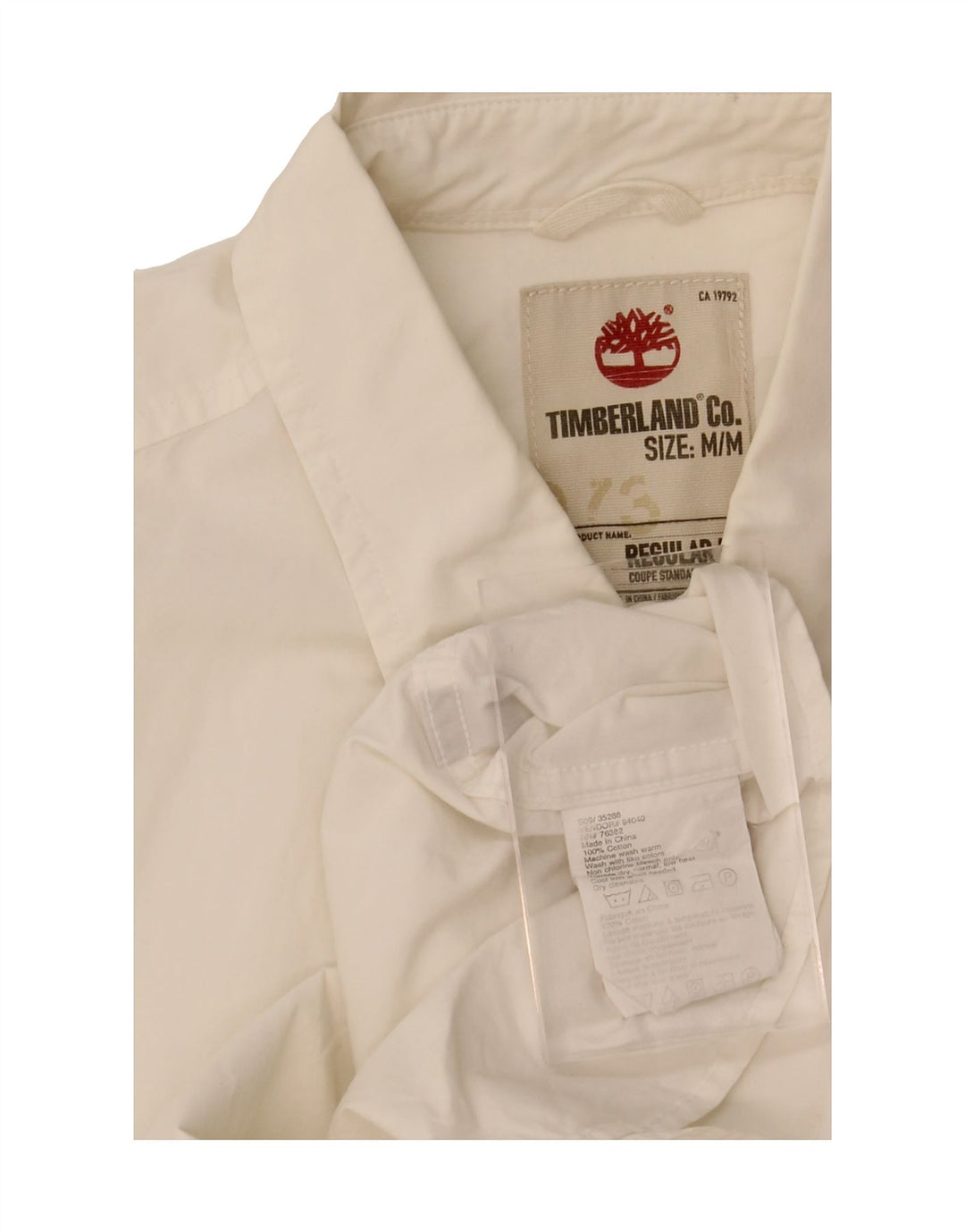 TIMBERLAND Mens Regular Fit Short Sleeve Shirt Medium White Cotton Vintage Timberland and Second-Hand Timberland from Messina Hembry 