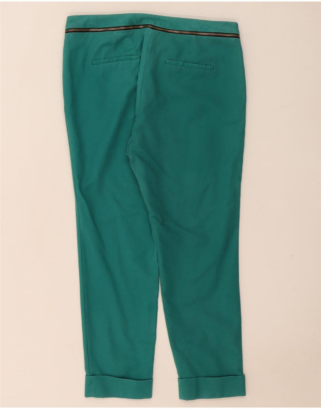 Zara Женские узкие укороченные брюки EU 40 Medium W30 L25 Зеленые