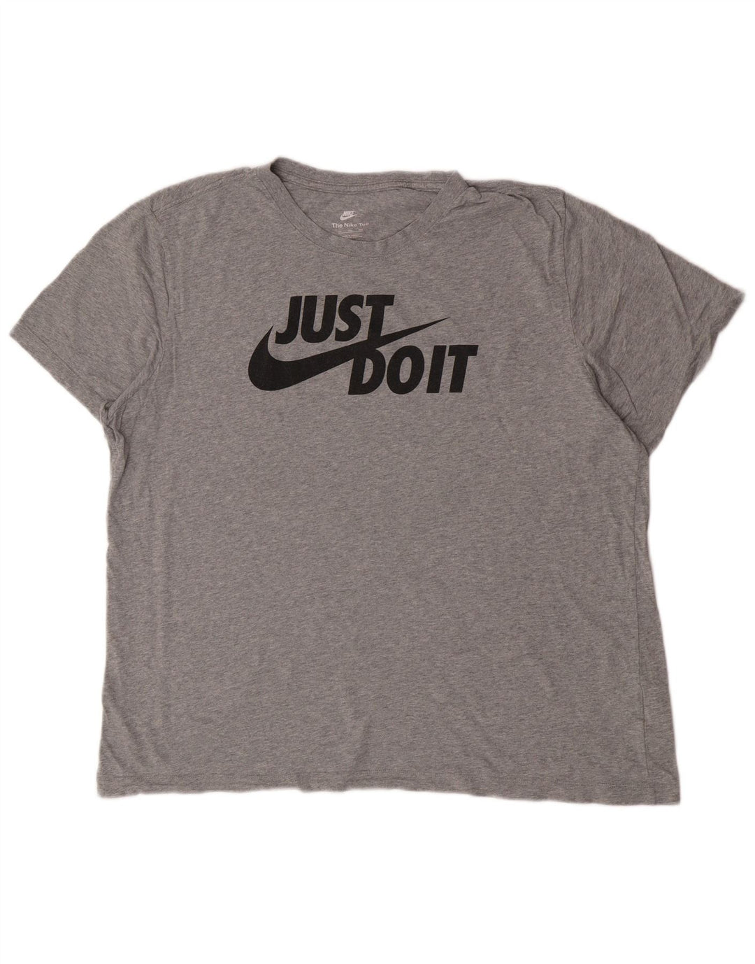 Мужская футболка с рисунком Nike Top 2XL, серый хлопок с крапинками