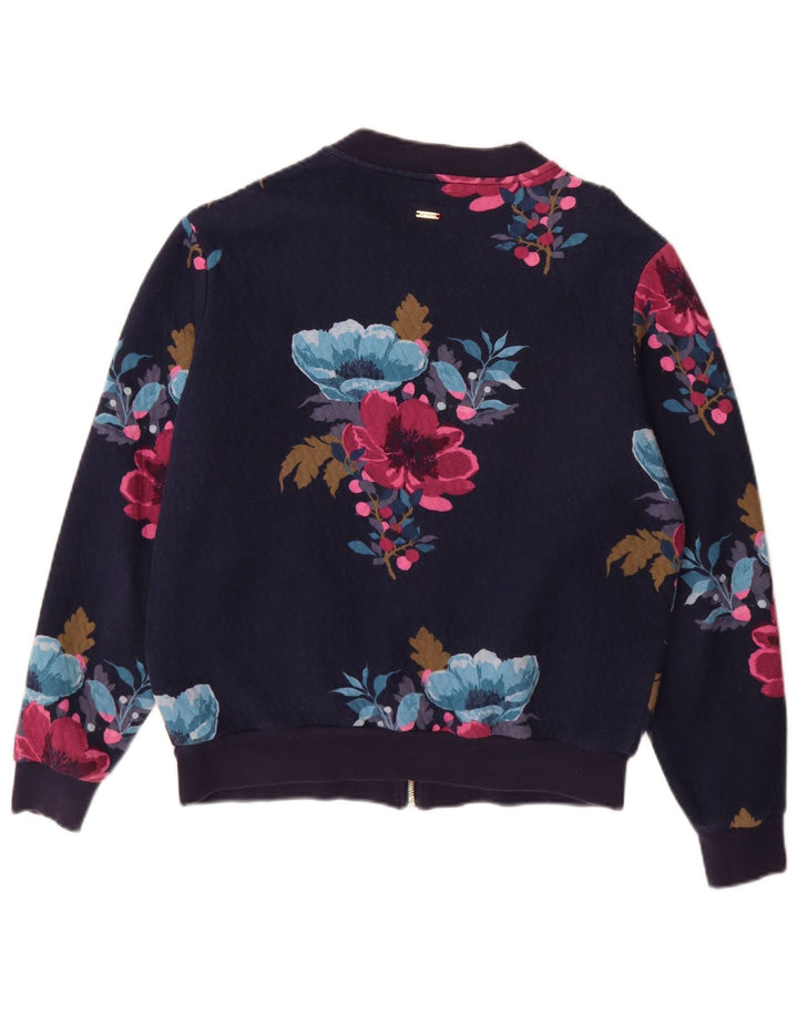 Женский спортивный костюм Joules UK 12, средний темно-синий с цветочным принтом, полиэстер