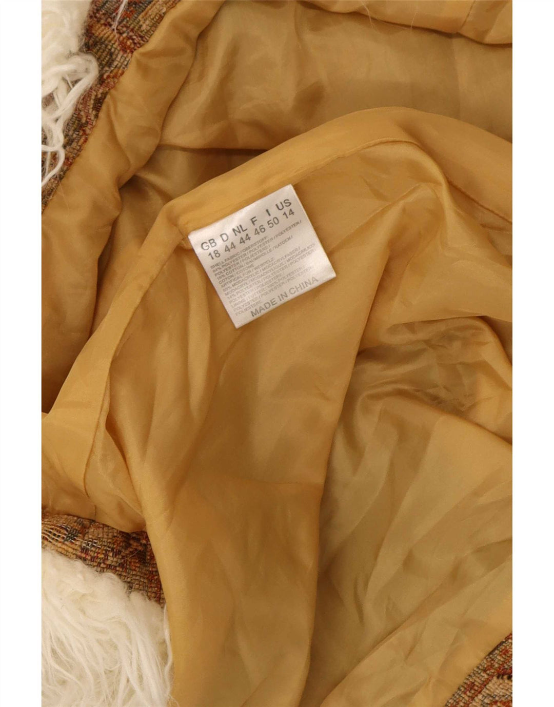 Женское пальто Joe Browns UK 18 XL, коричневое полиэстер с геометрическим рисунком