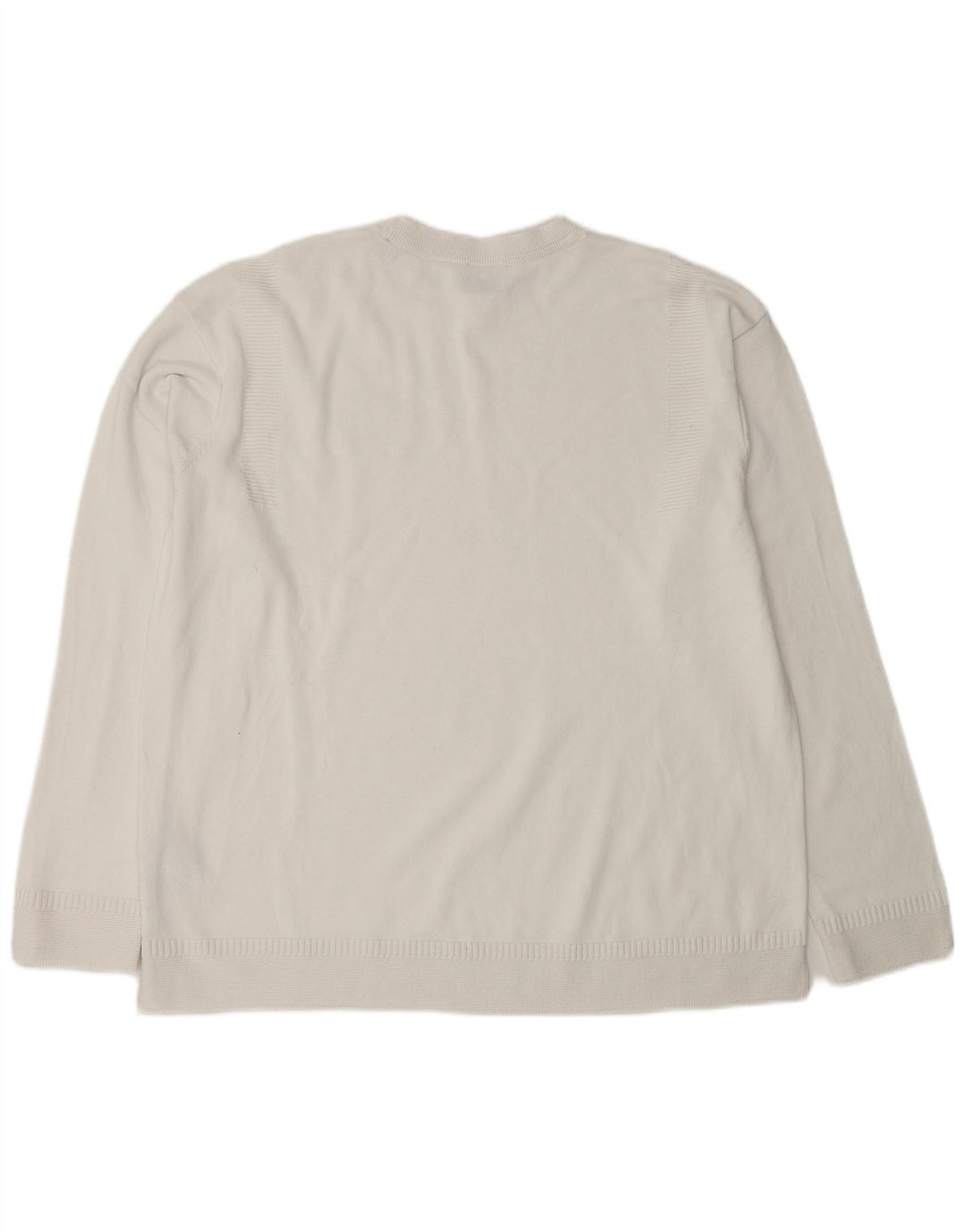 ARMANI EXCHANGE Мужской джемпер с круглым вырезом, большой белый хлопковый свитер