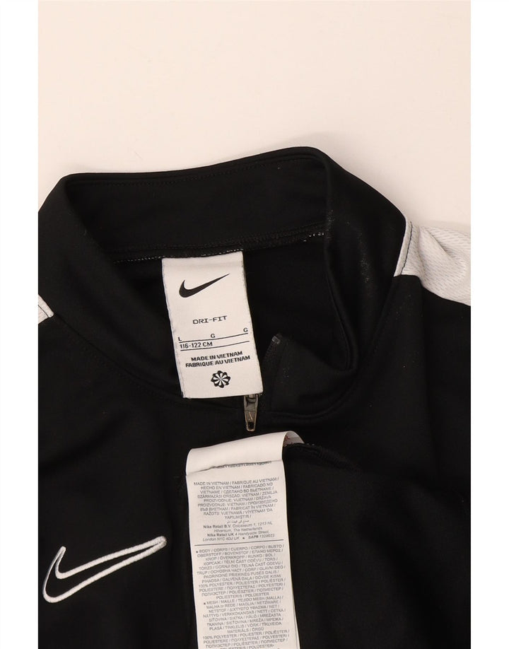 Топ Nike Dri Fit для мальчиков с длинными рукавами, 6–7 лет, большой черный с цветными блоками