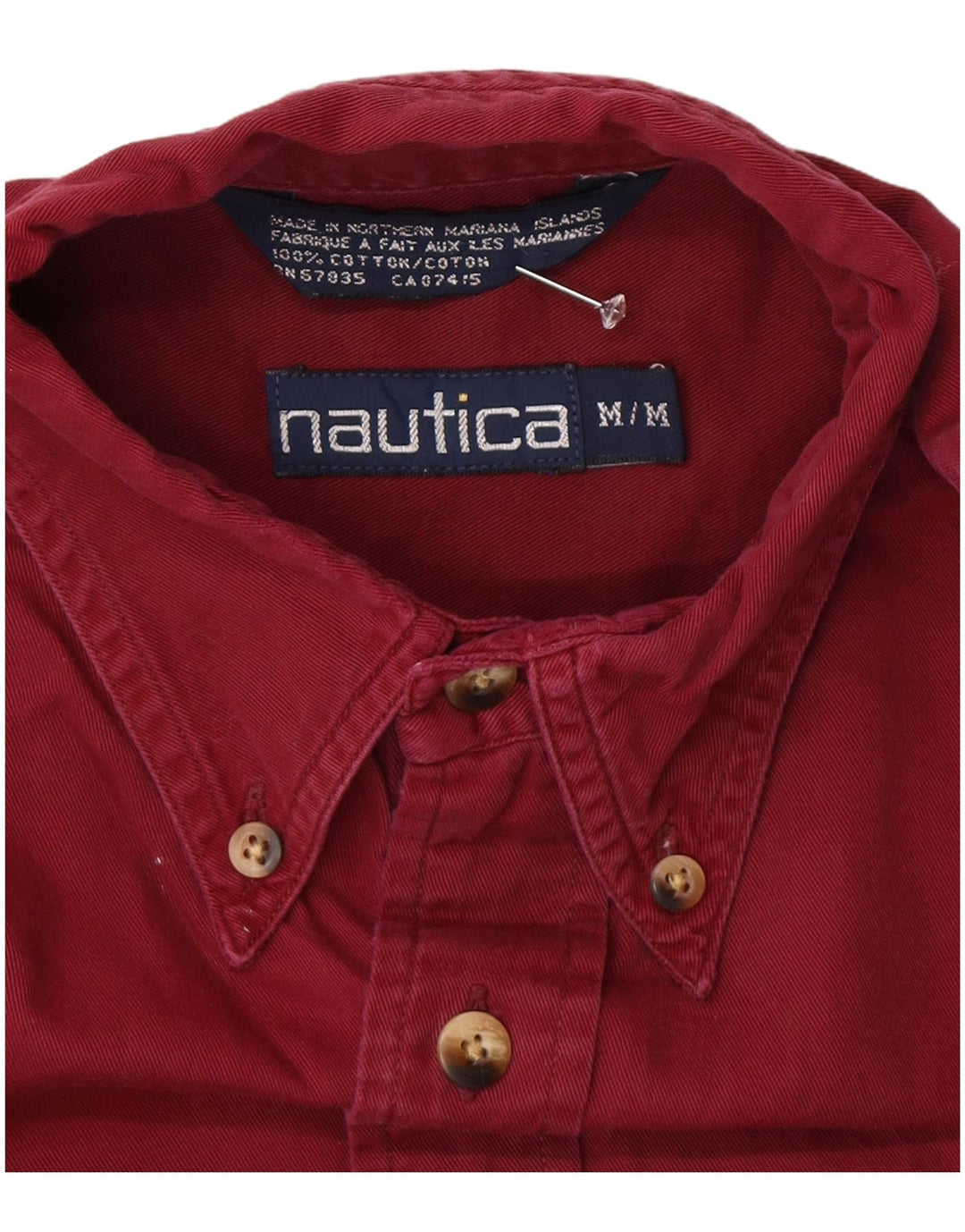 Мужская рубашка Nautica, средний бордовый хлопок, хлопок