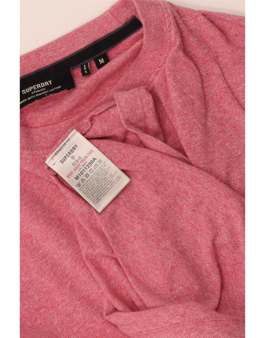 Superdry Мужская футболка из хлопка среднего размера с розовыми крапинками